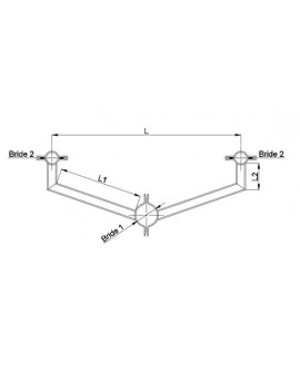 Bras de déport doubles avec angles type 2