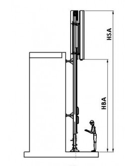 Mat coulissant 1 antenne fixé sur mur